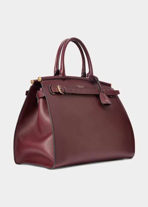 Bolsos De Mano Ralph Lauren Mujer Vino - Calfskin Large RL50 - IHULM8129